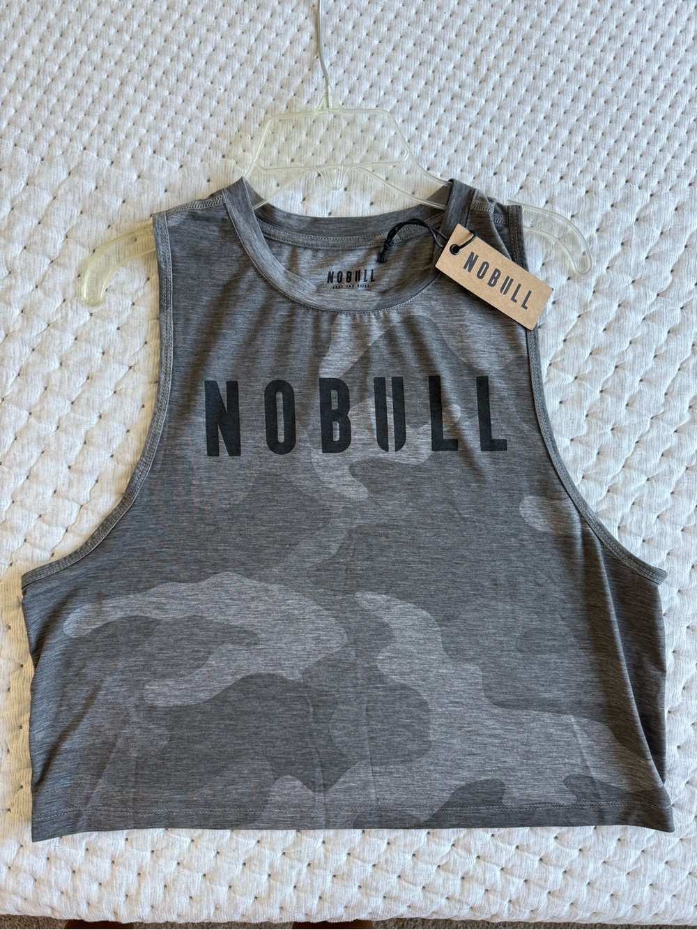 NOBULL Gray Camo Logo Tank